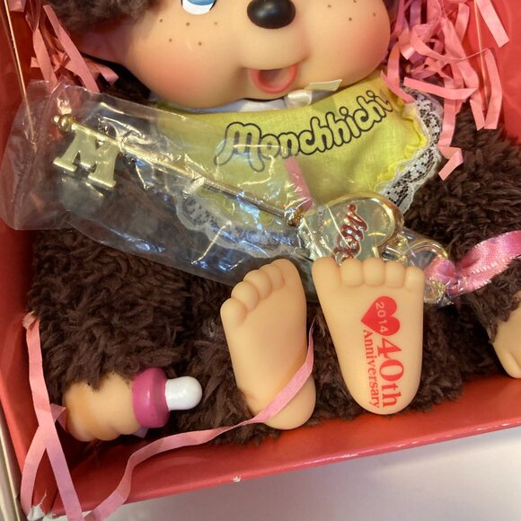Monchhichi 40th Anniversary Collection Doll Boy Plush Toy Sekiguchi Japan New - Picture 2 of 14